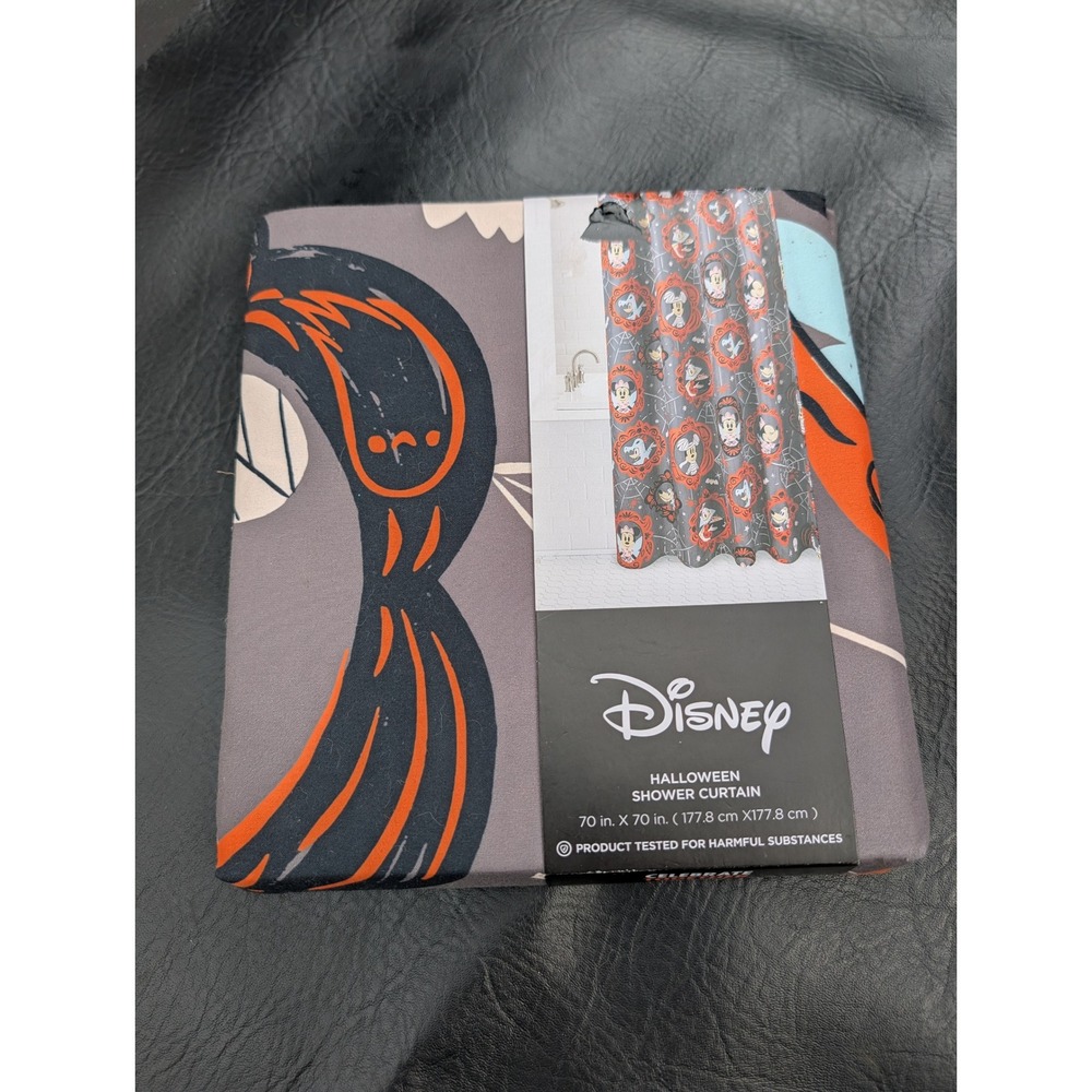 Disney Halloween Shower Curtain Donald Celebrate Together 70x70 Pabric NEW